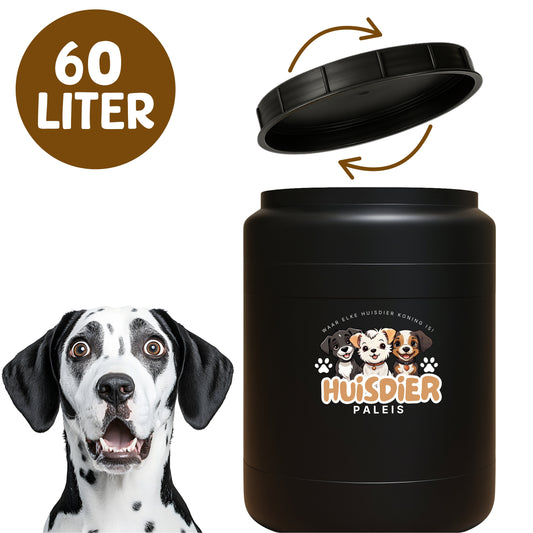voerton, 60 liter, zwart, voorkant product