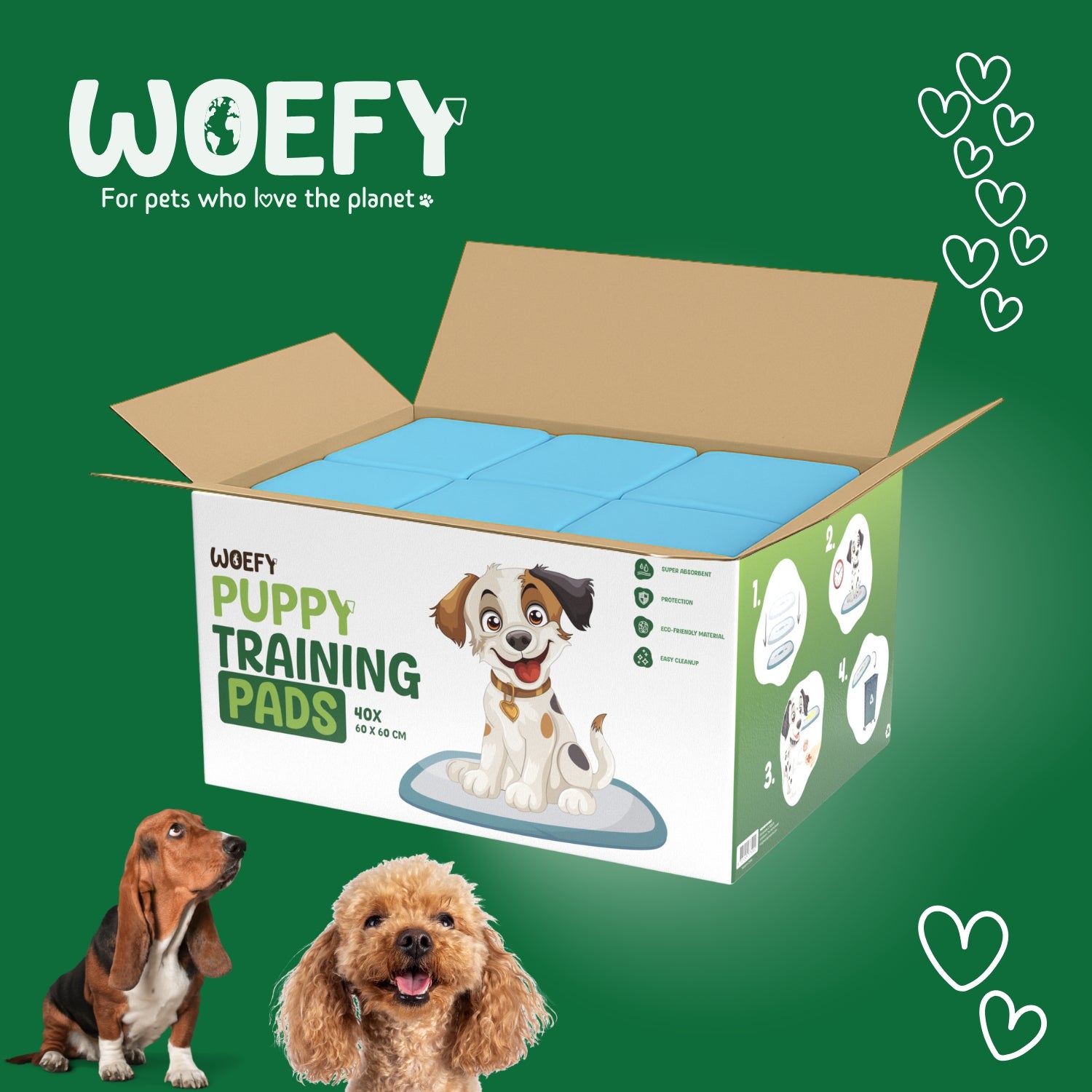 Woefy Puppy Trainingpads 40 stuks